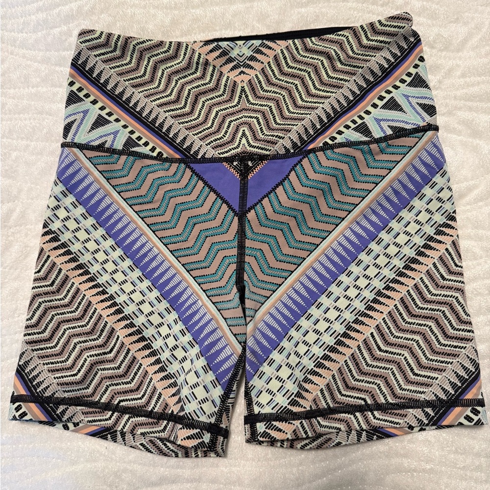 VSX Multicolor Geometric Bike Shorts knockout shorts